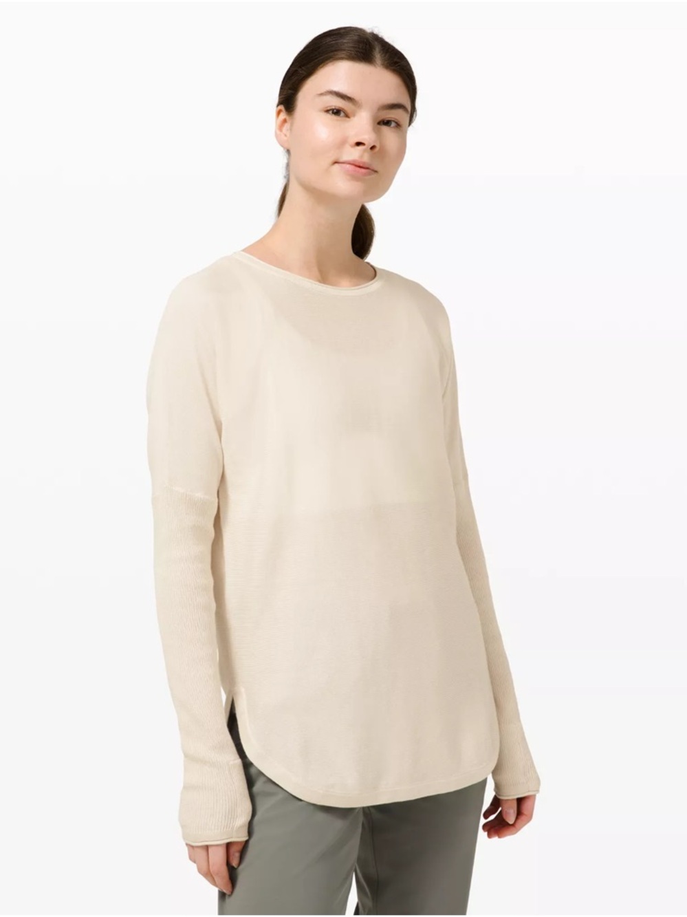 Lululemon Take It All In Sweater Sz 6 Beige